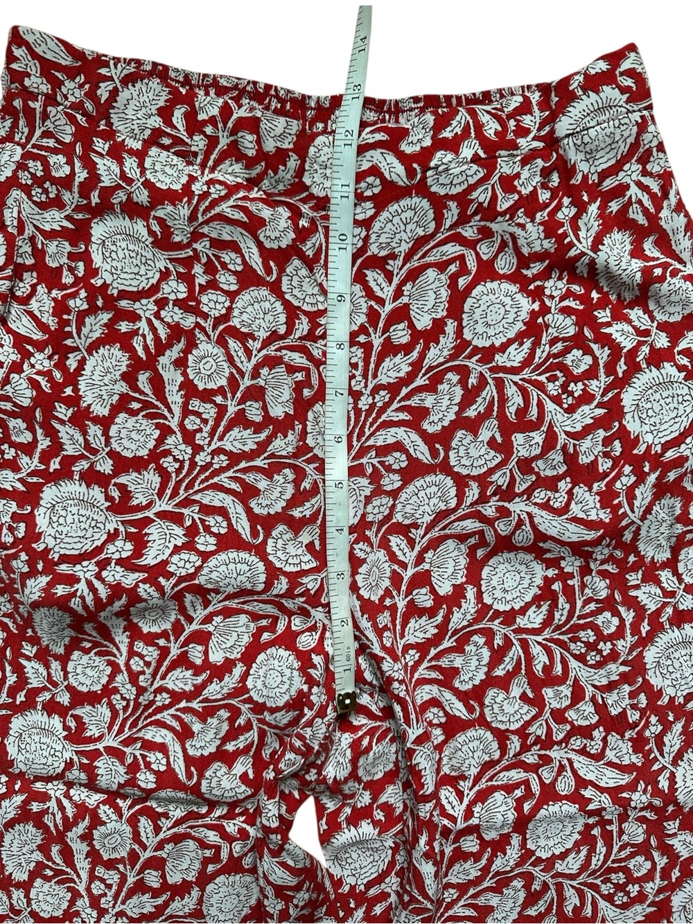 Red Floral Wide-Leg Pants - Picture 4 of 7